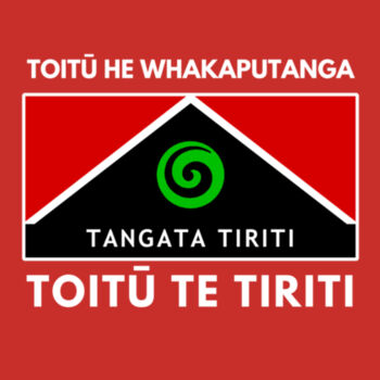 Toitū Te Tiriti Womens Tee - Red Design