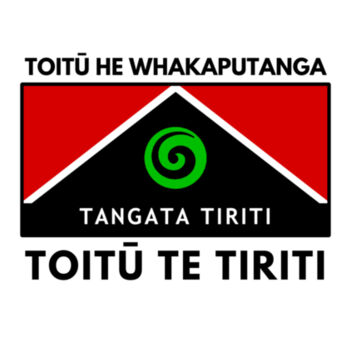 Toitū Te Tiriti Womens Tee - White Design