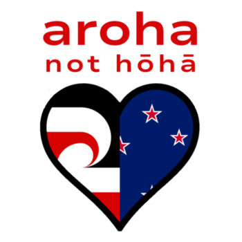 Aroha Not Hōhā Mens / Unisex Tee - White Design