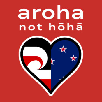 Aroha Not Hōhā Mens / Unisex Tee - Red Design