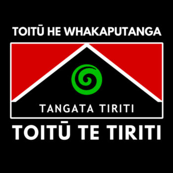 Toitū Te Tiriti Tote - Black Design
