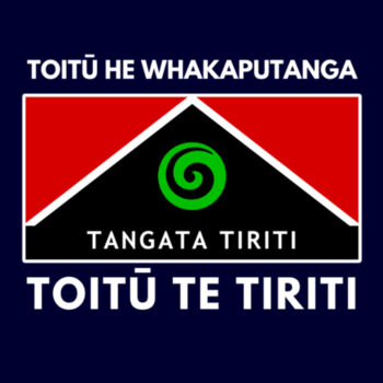 Toitū Te Tiriti Womens Tee - Black Design